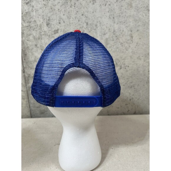 Pabst Blue Ribbon Beer Trucker Hat Mesh PBR Cap Red White Blue - Picture 3 of 6